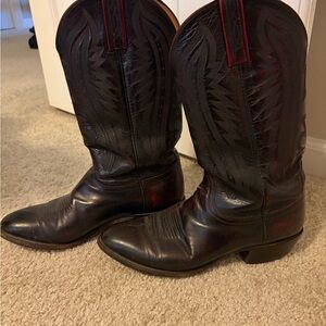 Lucchese Cherry Black Cowboy Boots